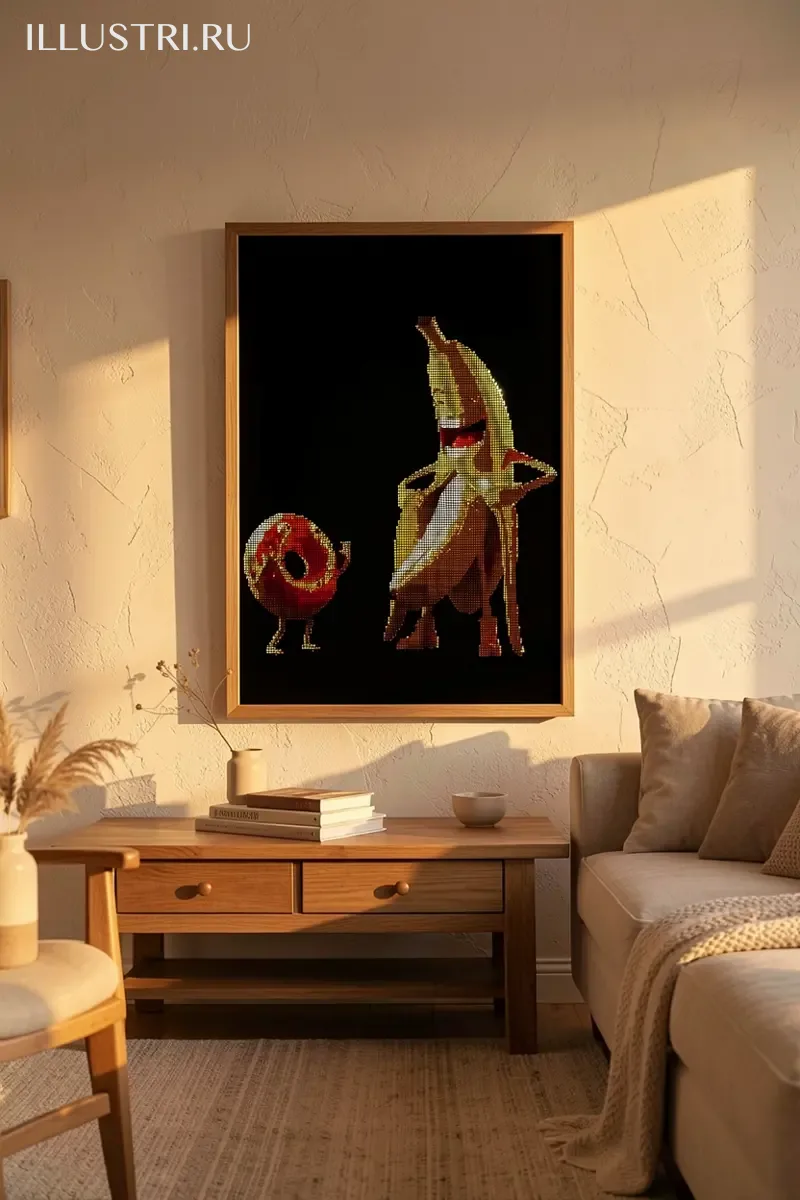 Визуализация Банан и пончик