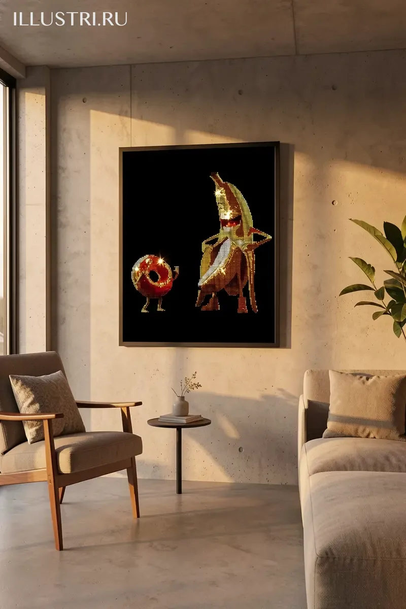 Визуализация Банан и пончик