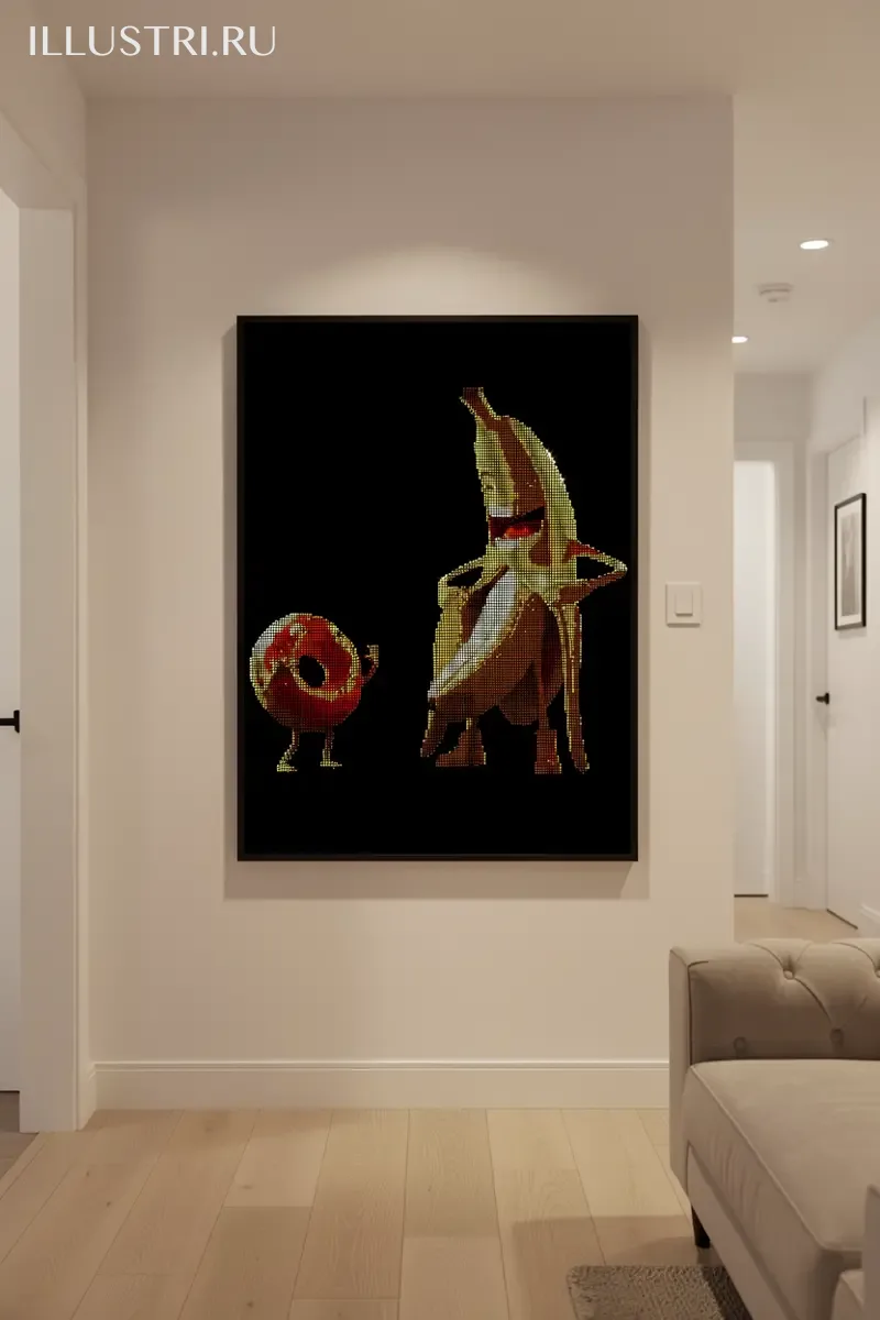 Визуализация Банан и пончик