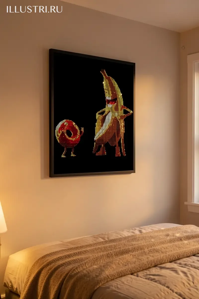 Визуализация Банан и пончик