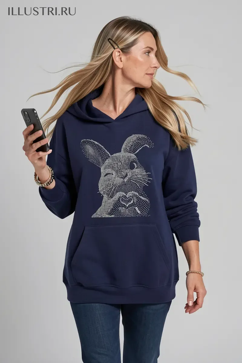 Визуализация Кролик с сердечком