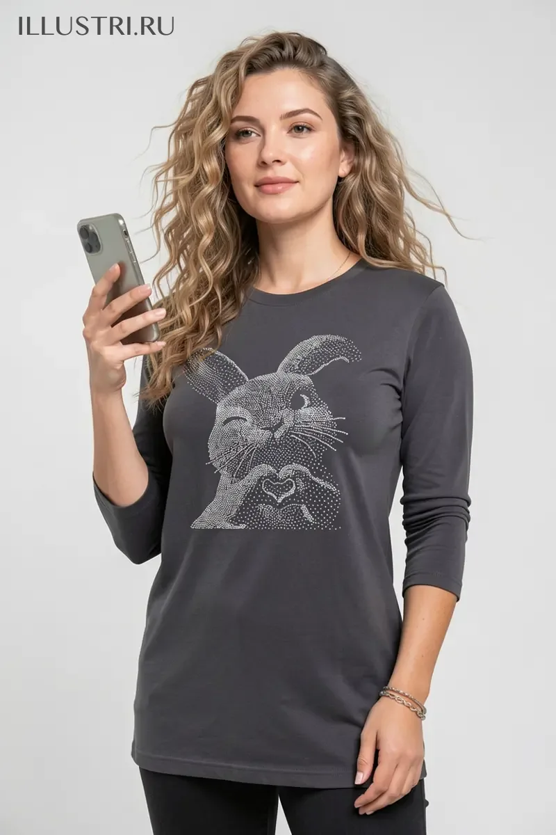 Визуализация Кролик с сердечком