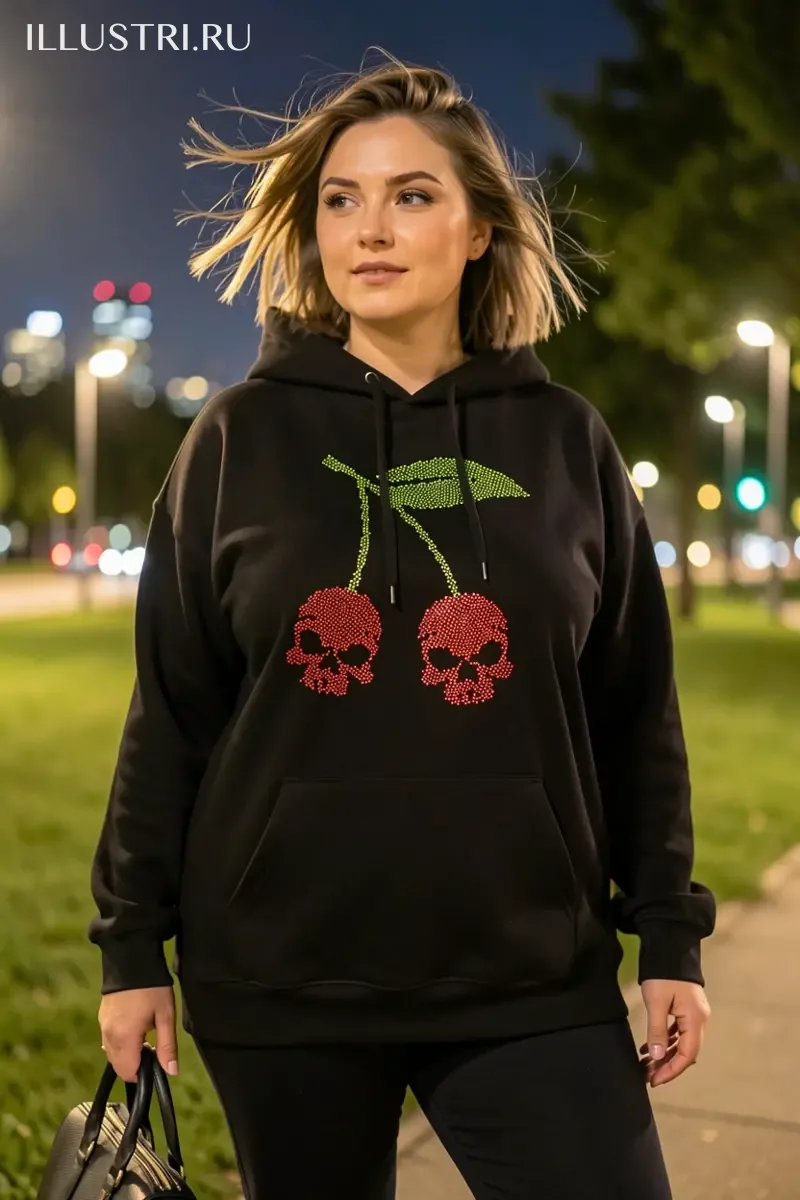 Визуализация Вишня с черепами