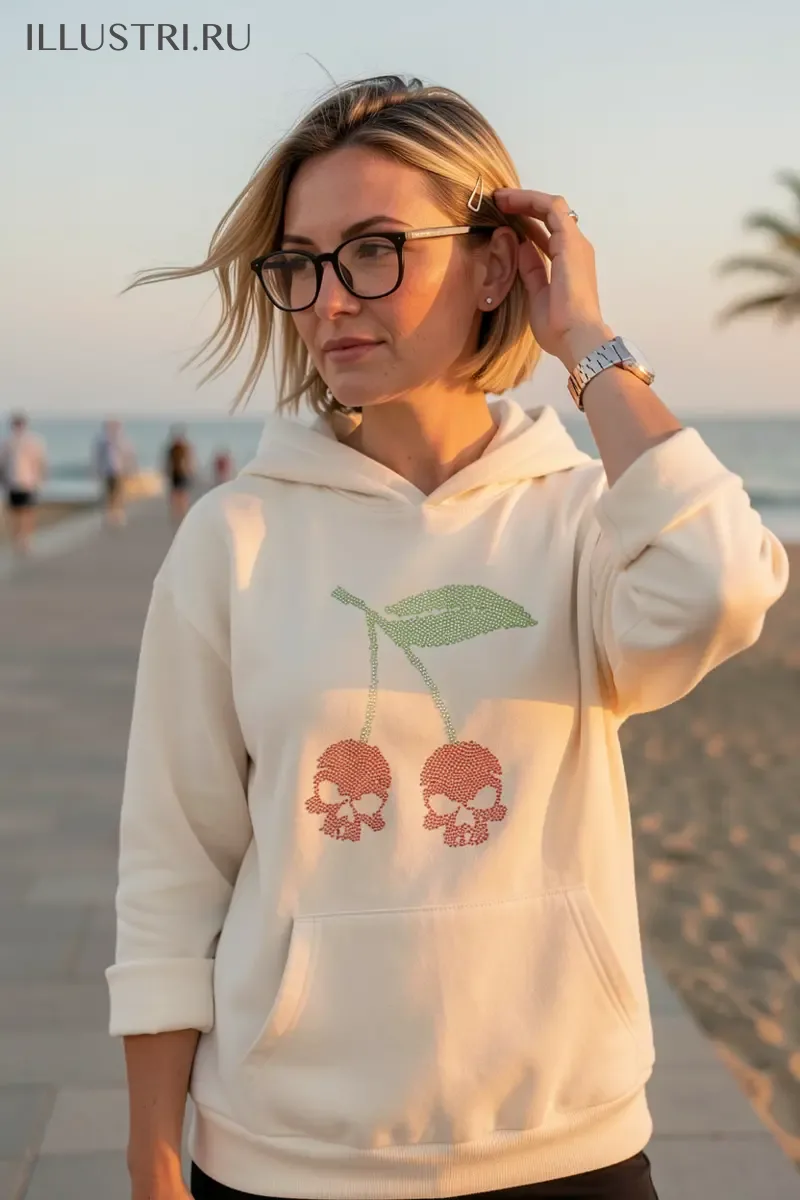 Визуализация Вишня с черепами