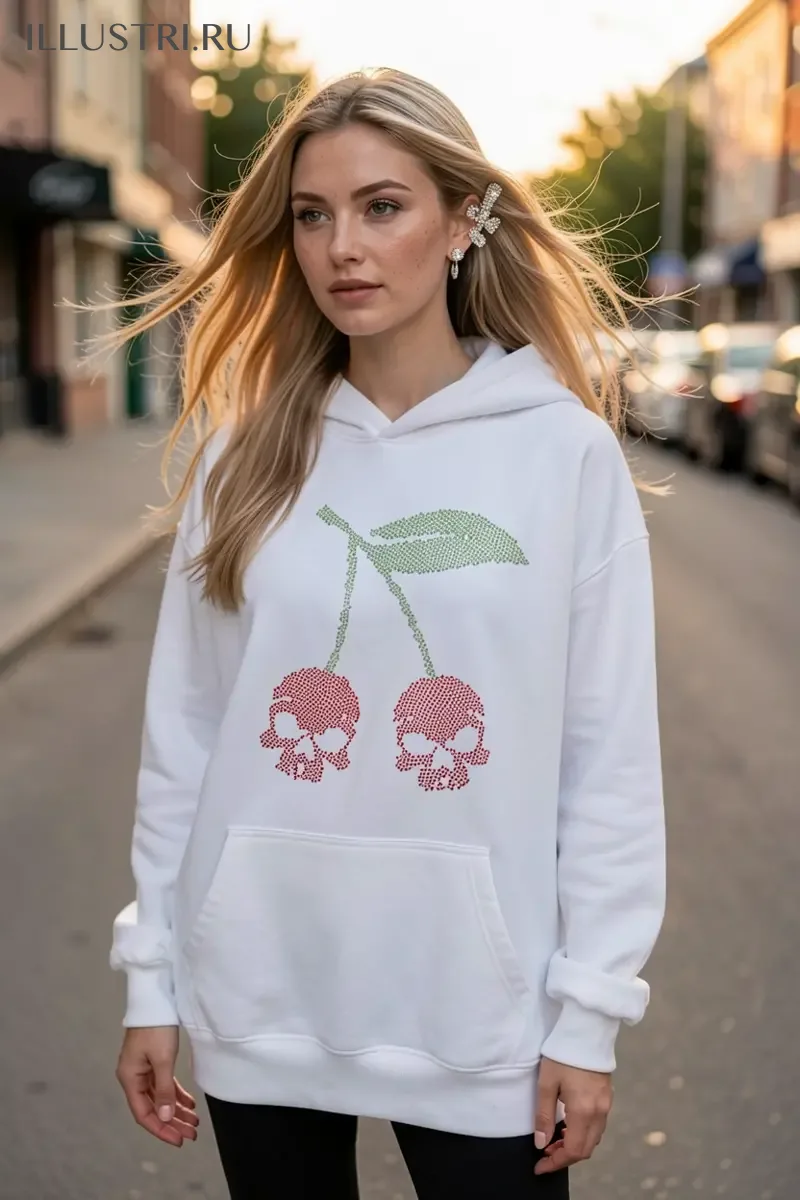 Визуализация Вишня с черепами