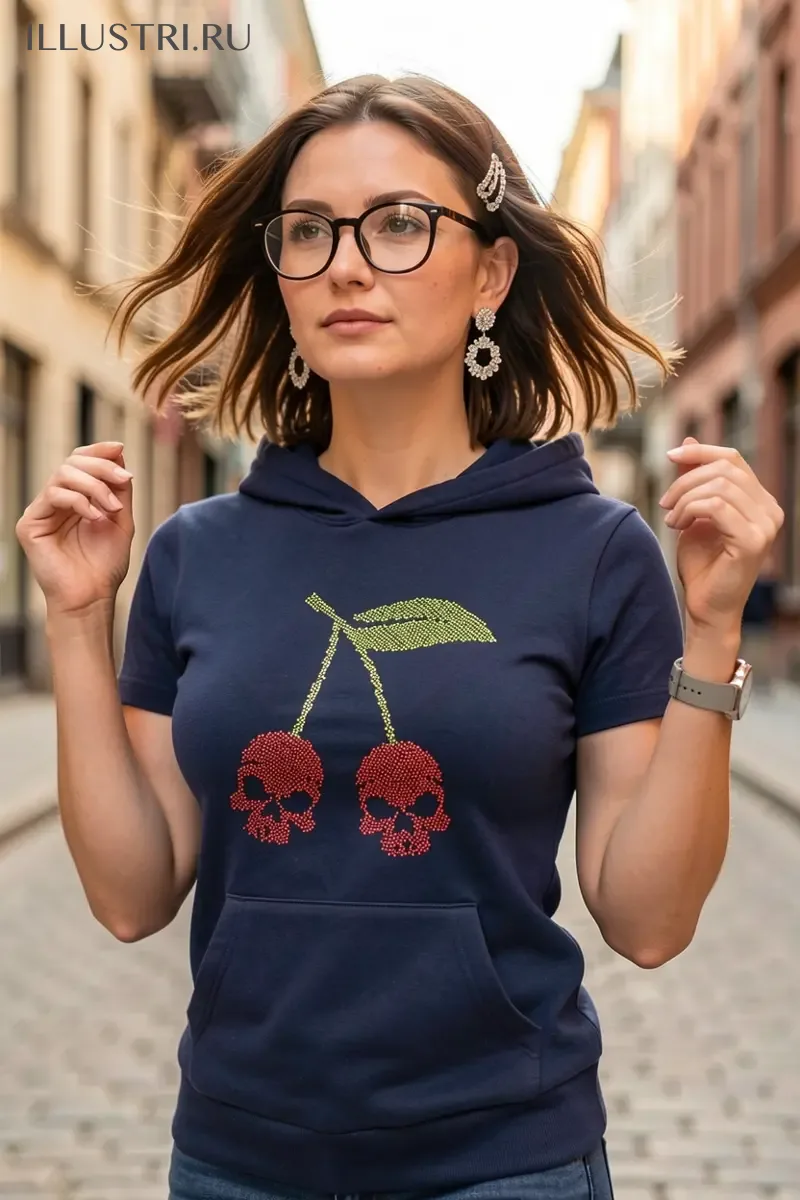 Визуализация Вишня с черепами