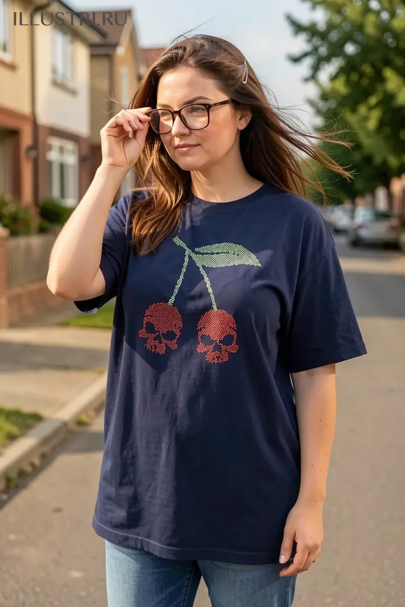 Визуализация Вишня с черепами