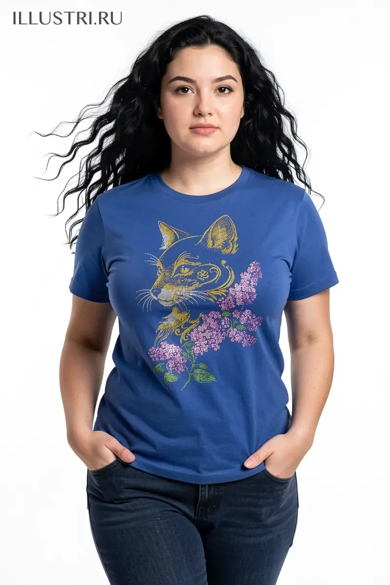 Визуализация Лисица в веточке сирени