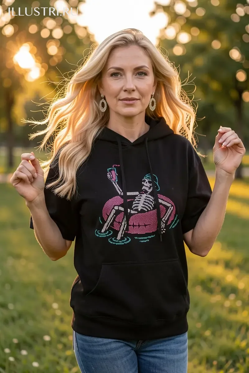 Визуализация Скелет в надувном круге