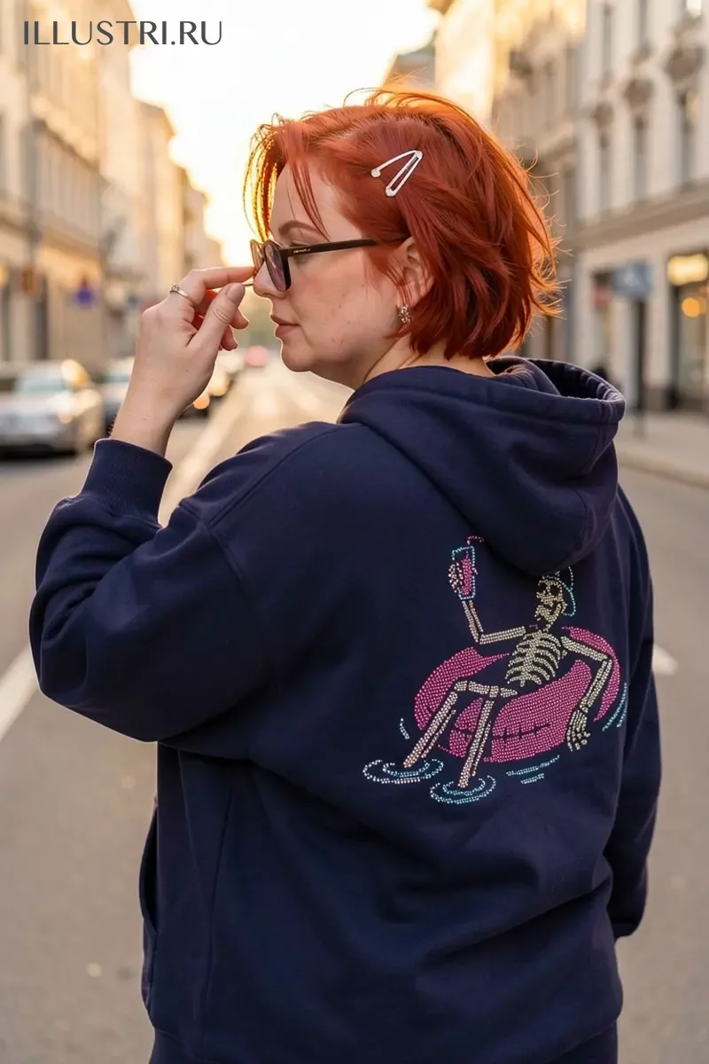 Визуализация Скелет в надувном круге