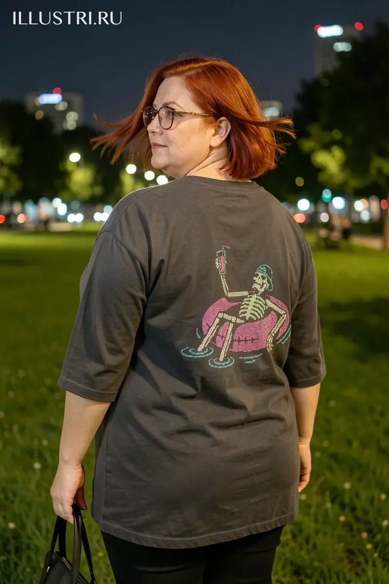 Визуализация Скелет в надувном круге