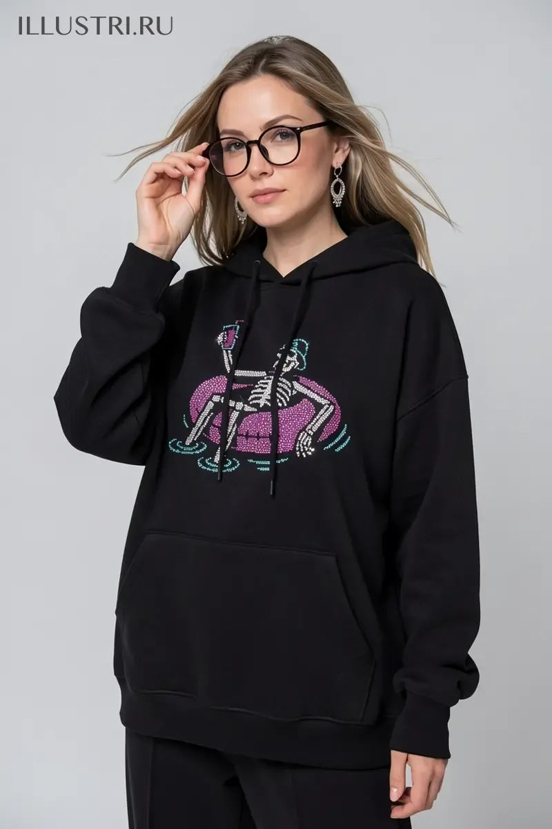 Визуализация Скелет в надувном круге