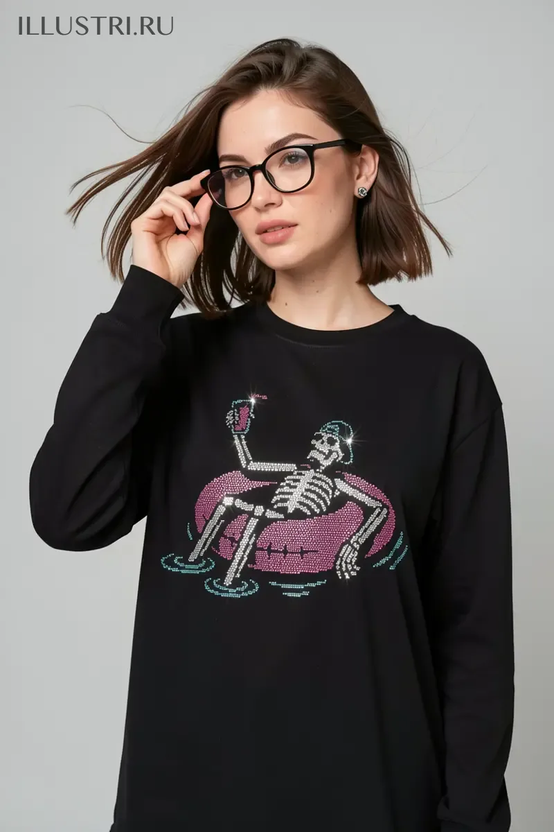 Визуализация Скелет в надувном круге