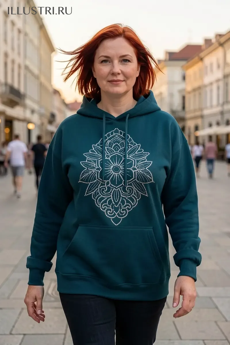 Визуализация Мандала с цветком