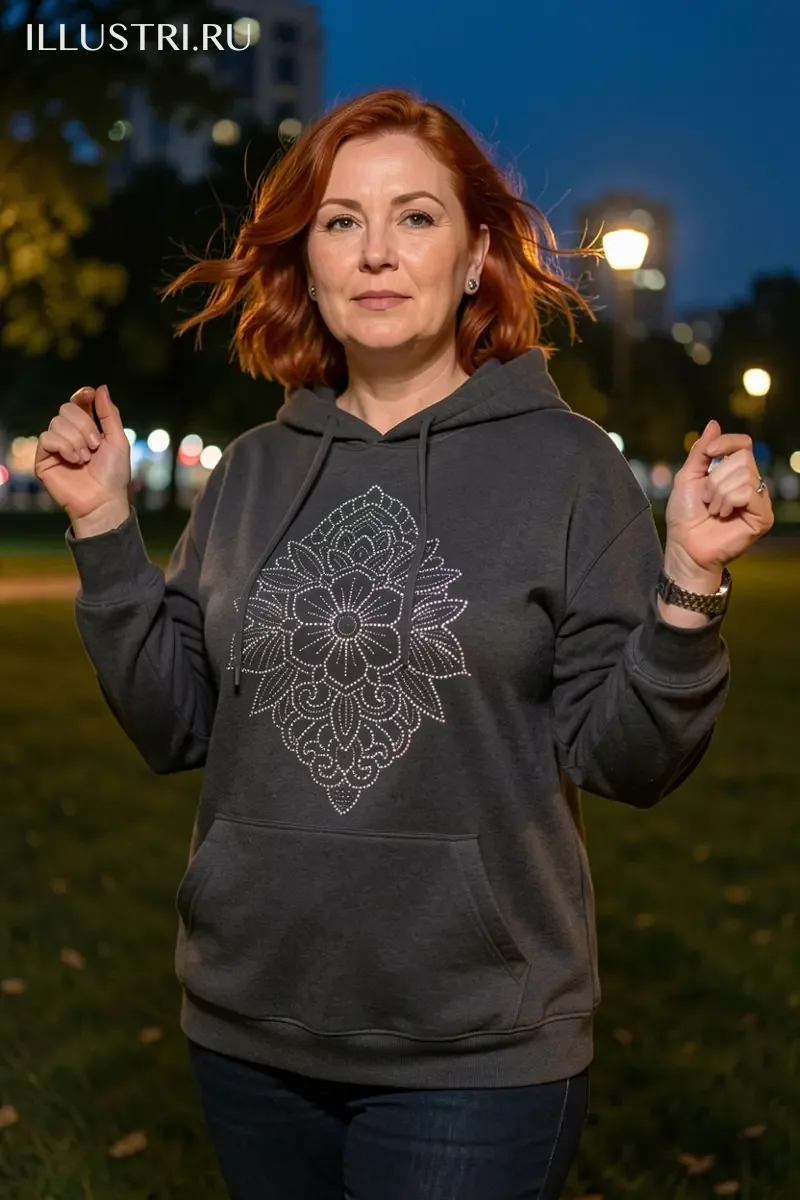 Визуализация Мандала с цветком