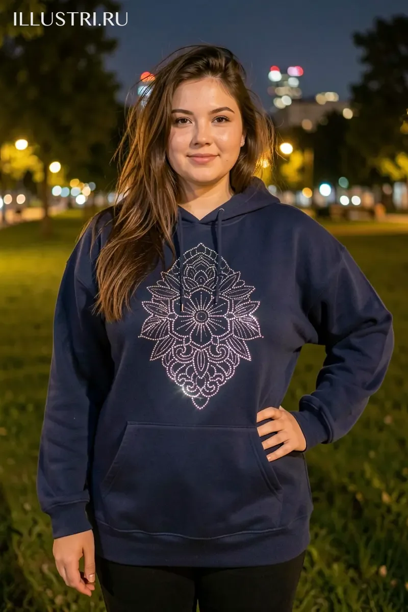 Визуализация Мандала с цветком