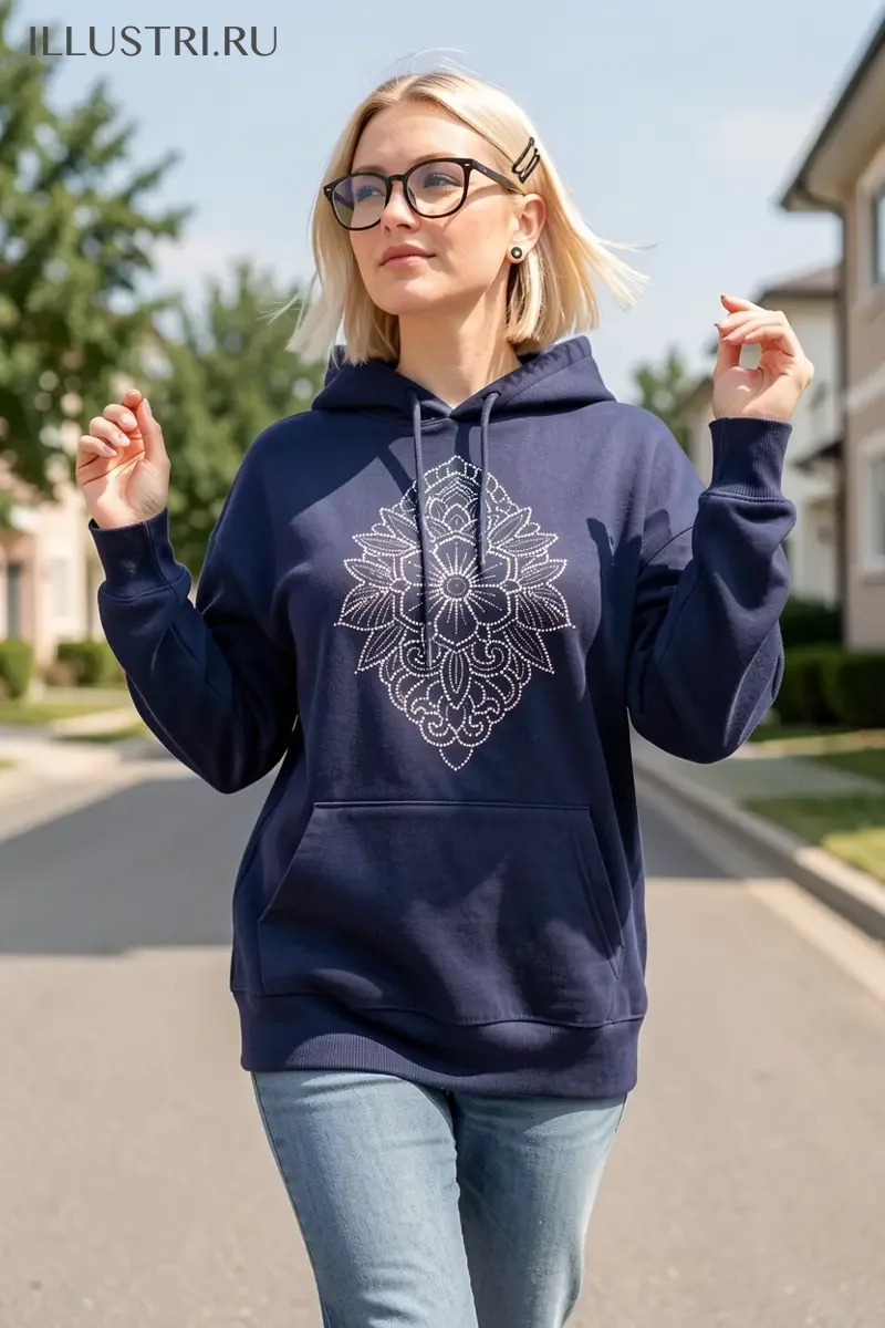 Визуализация Мандала с цветком