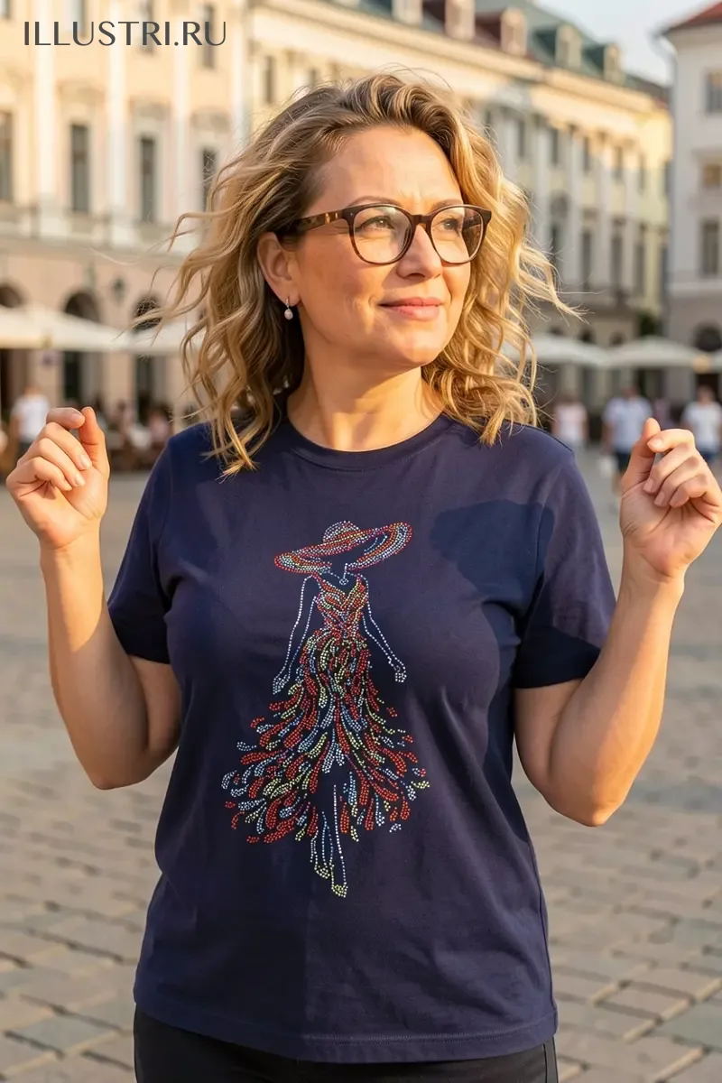 Визуализация Девушка в платье