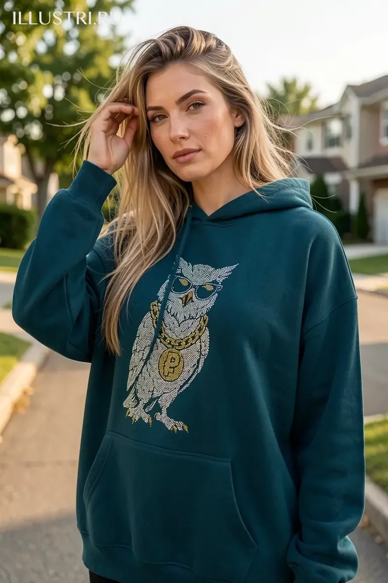 Визуализация Крутой филин с рублём