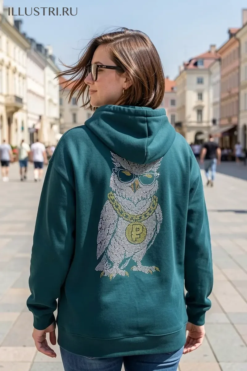 Визуализация Крутой филин с рублём