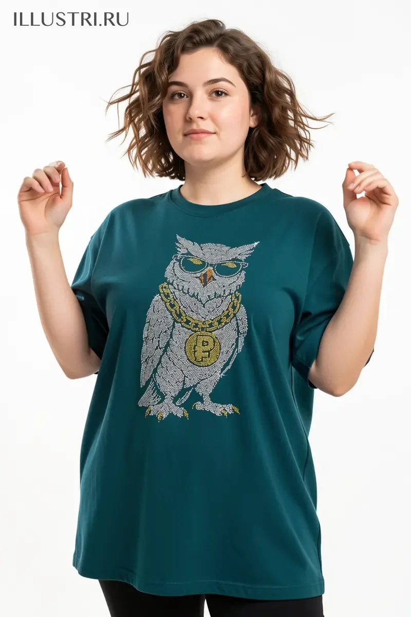 Визуализация Крутой филин с рублём