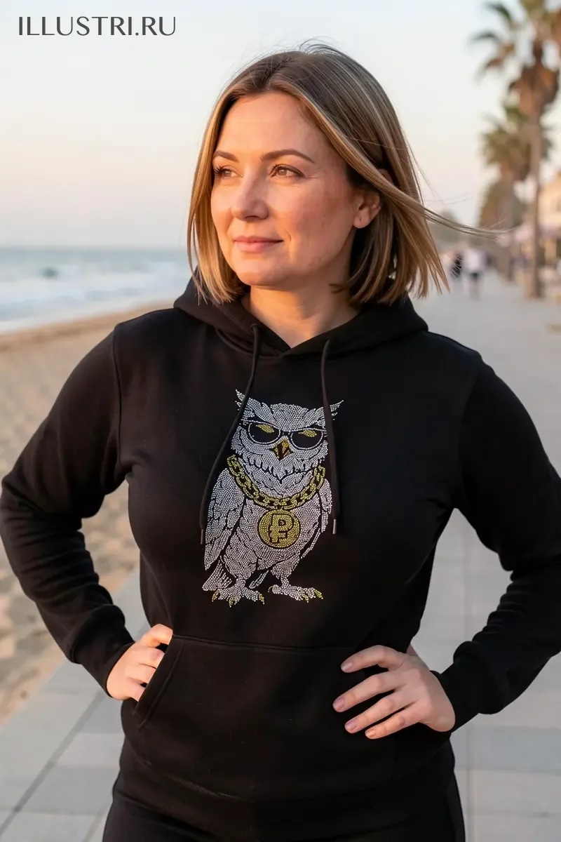 Визуализация Крутой филин с рублём