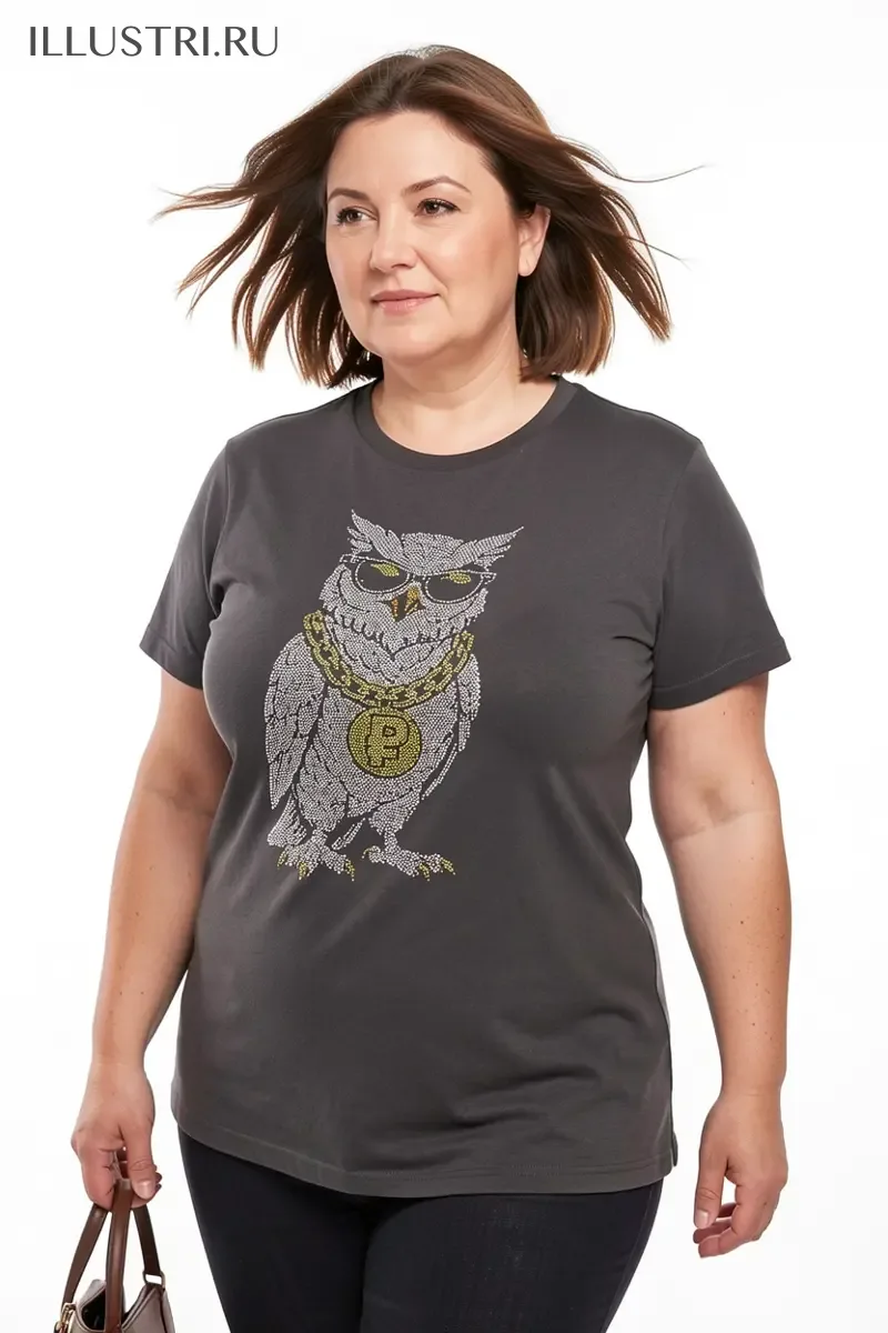 Визуализация Крутой филин с рублём