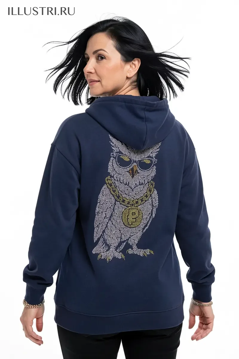 Визуализация Крутой филин с рублём