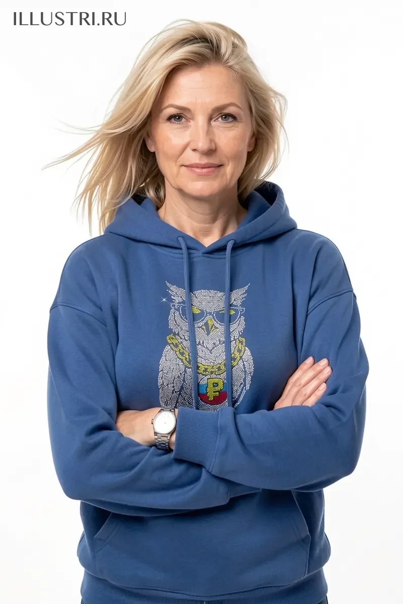 Визуализация Крутой филин с рублём триколор