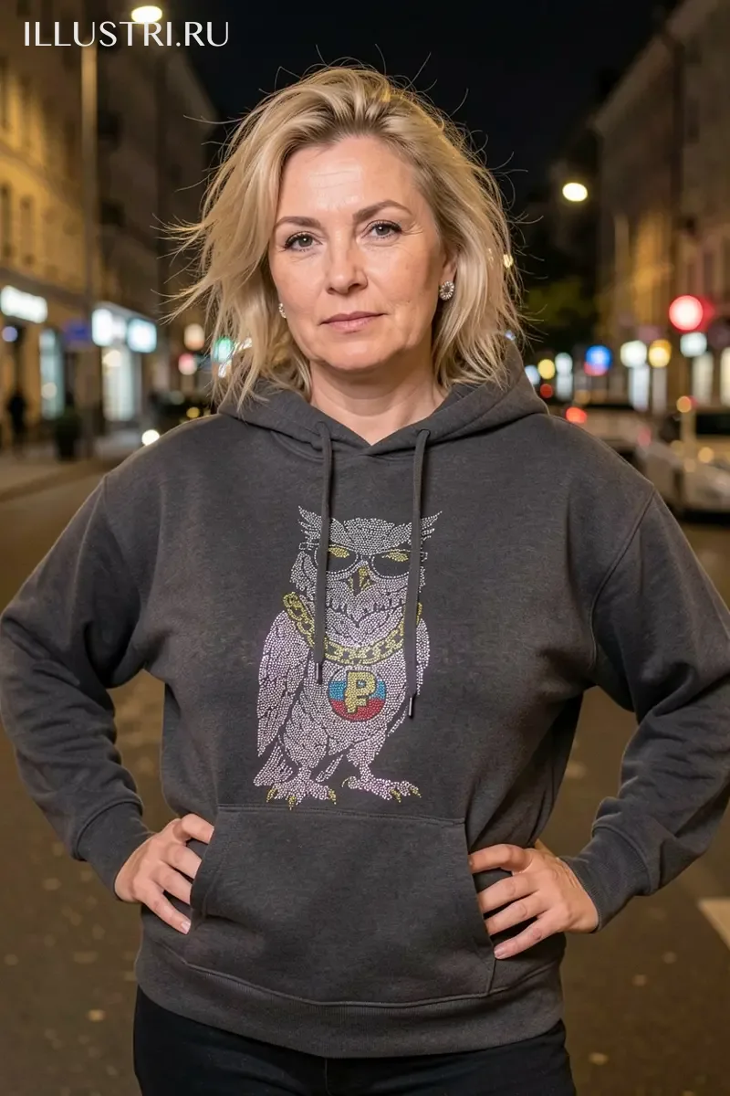 Визуализация Крутой филин с рублём триколор