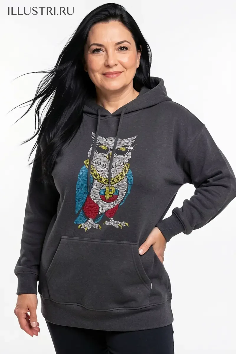 Визуализация Филин триколор с триколор рублём