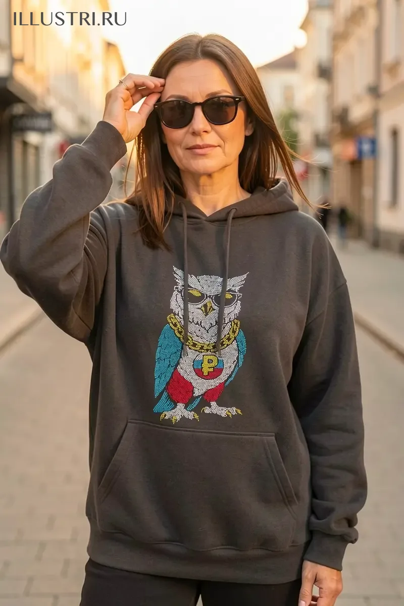 Визуализация Филин триколор с триколор рублём