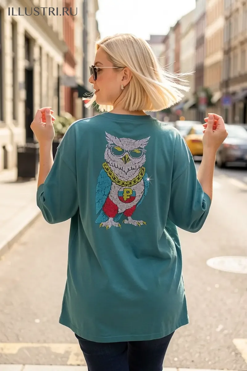 Визуализация Филин триколор с триколор рублём