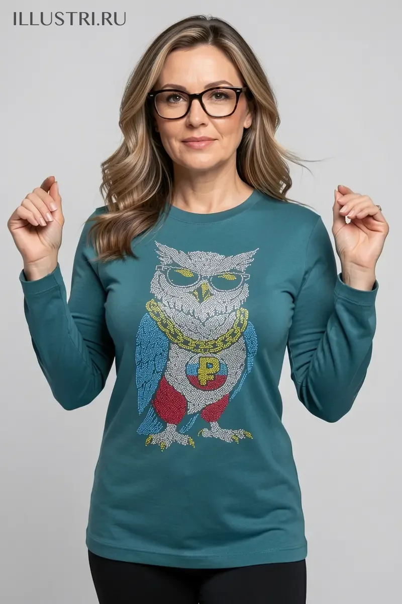 Визуализация Филин триколор с триколор рублём