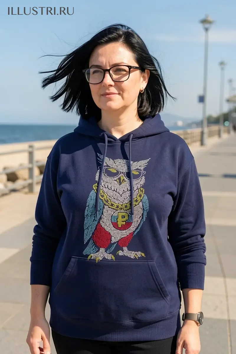 Визуализация Филин триколор с триколор рублём