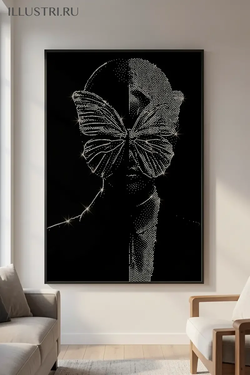 Визуализация Девушка-бабочка