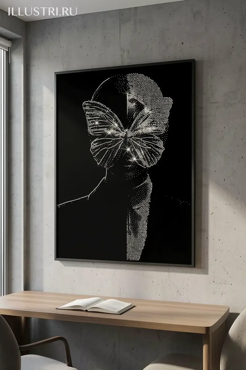 Визуализация Девушка-бабочка