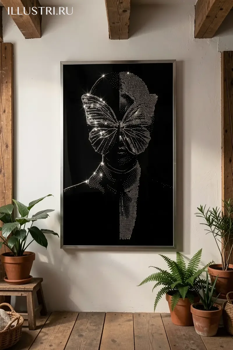 Визуализация Девушка-бабочка