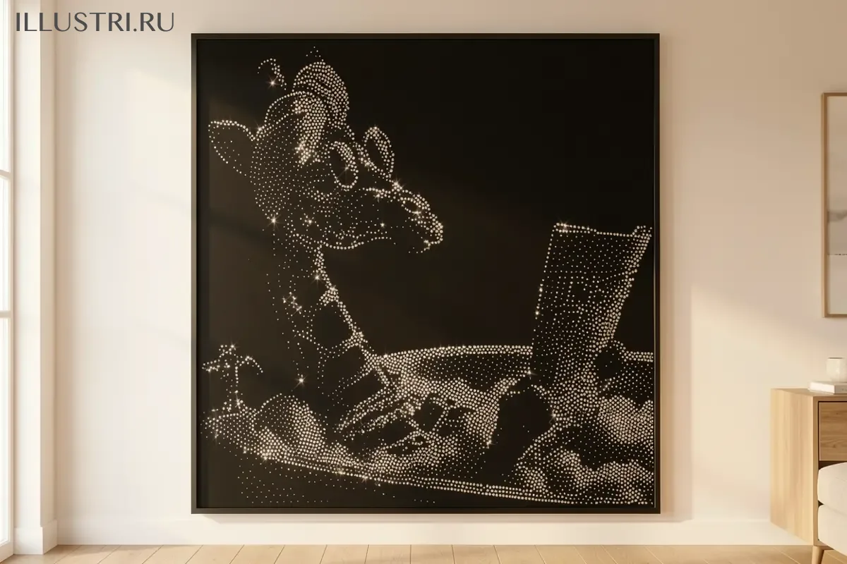 Визуализация Жираф в ванной