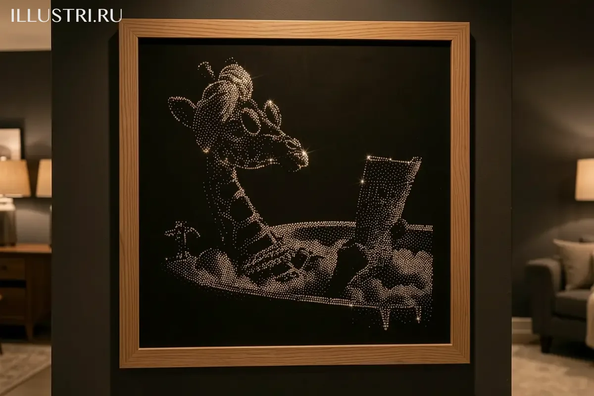 Визуализация Жираф в ванной