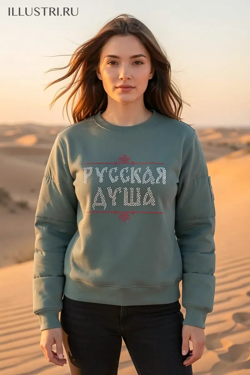 Визуализация Русская душа (надпись)