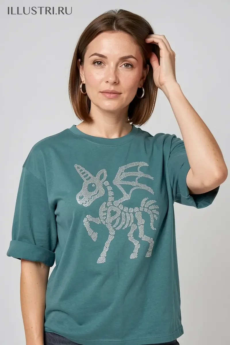 Визуализация Единорожка-скелет