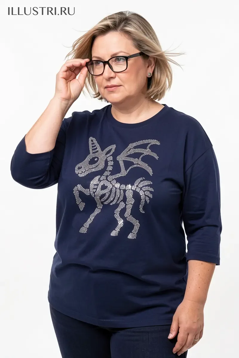 Визуализация Единорожка-скелет