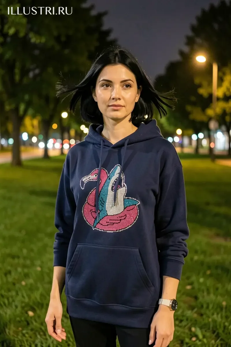 Визуализация Акула в круге-фламинго