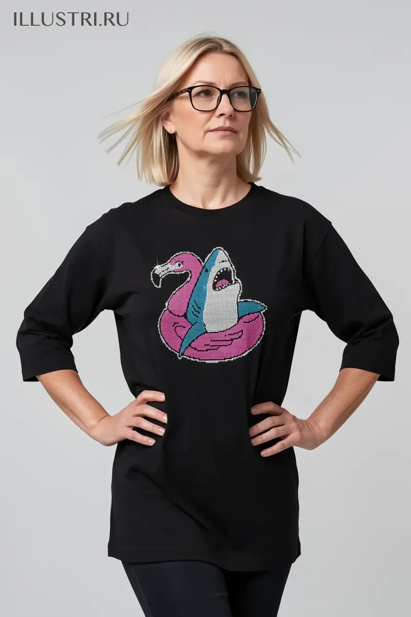 Визуализация Акула в круге-фламинго