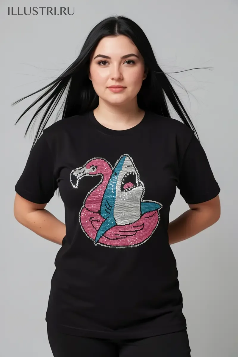 Визуализация Акула в круге-фламинго