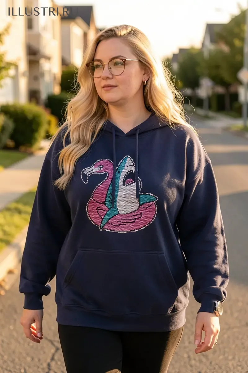 Визуализация Акула в круге-фламинго