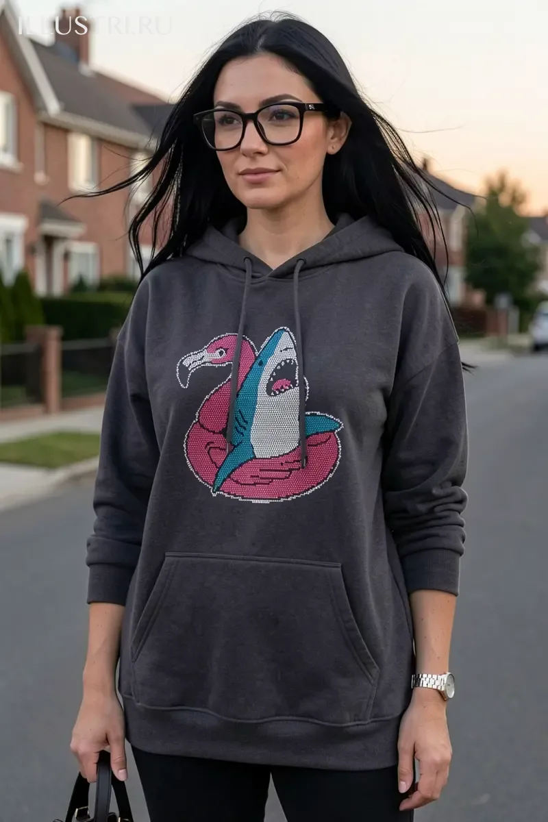 Визуализация Акула в круге-фламинго