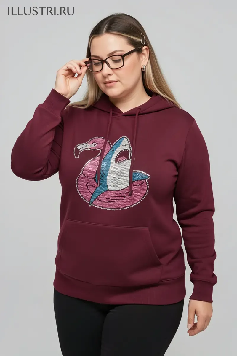 Визуализация Акула в круге-фламинго