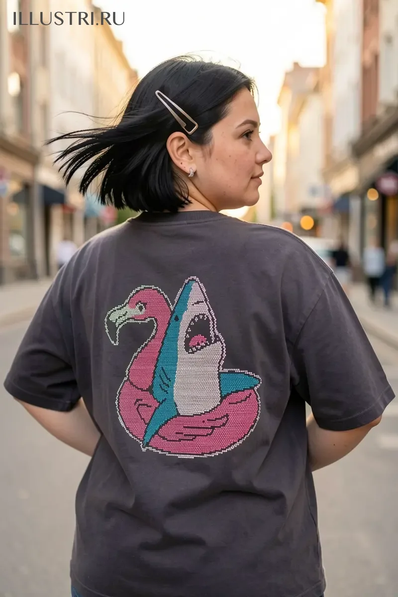 Визуализация Акула в круге-фламинго